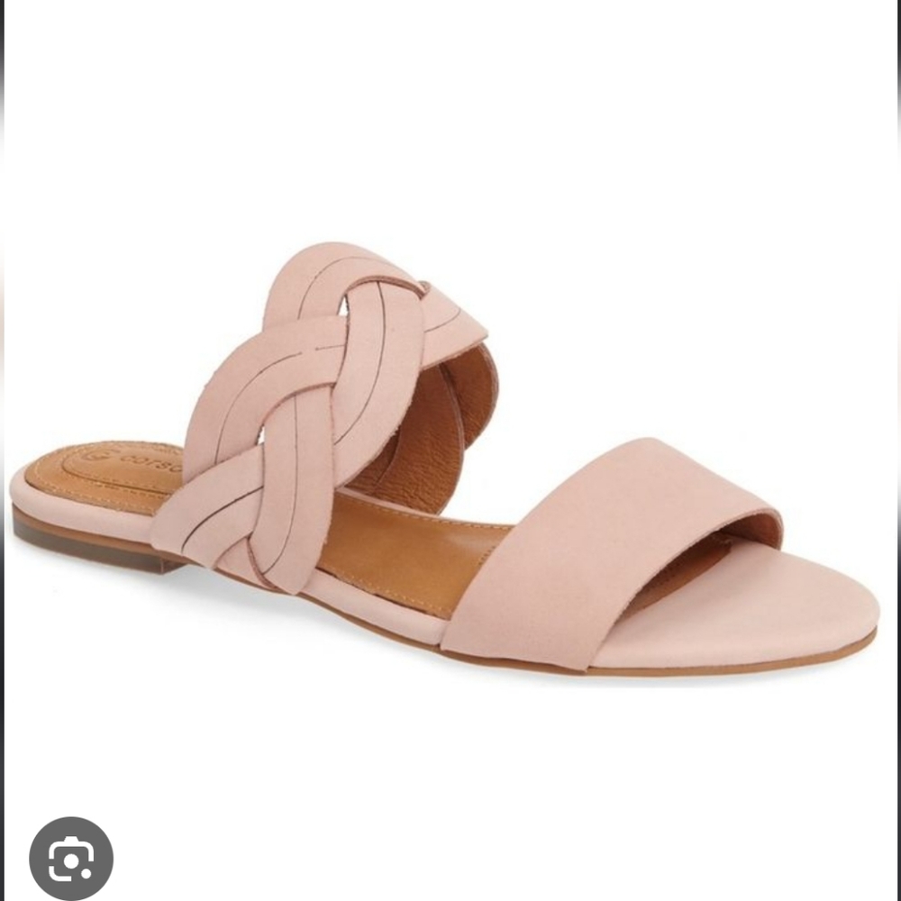 Corso Como Sicily Braided Leather Slide Sandals